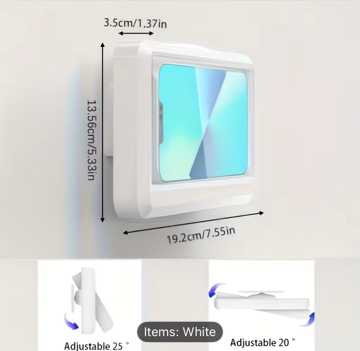 Shower proof phone holder